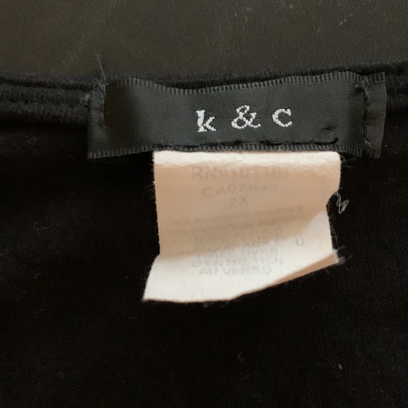 3 for$20 bundleK&C black lightly worn jersey top  Rolled cap sleeve. - Picture 4 of 4